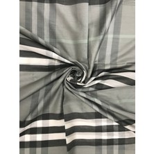 Burberry Ekose Desen Gri Beyaz Kareli Şal 70X250 cm Exaggerated Check