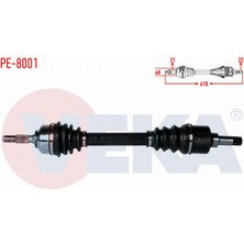 Otoco Peugeot 206 (2A/C) 1.4i 16V Uzunluk 610MM 1998-2006 Komple Aks Sol Ön 3272.6E