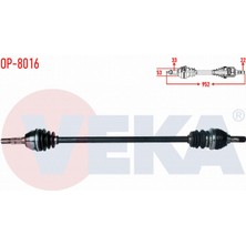 Otoco Opel Astra H 1.4i Uzunluk 952MM 2004-2010 Komple Aks Sağ Ön GWP2523