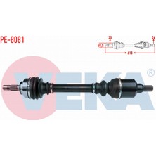 Otoco Peugeot 307 (3A/C) 1.6 A-T Uzunluk 613MM 2000-2007 Komple Aks Sol Ön 3272.4X