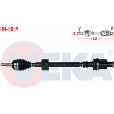 Otoco Dacıa Logan (Ls) 1.5 Dcı Uzunluk 765MM 2004-2012 Komple Aks Sağ Ön 21010-9C600