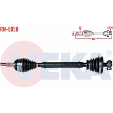 Otoco Dacıa Logan (Ls) 1.5 Dcı Uzunluk 682 mm 2004-2012 Komple Aks Sol Ön 391010167R
