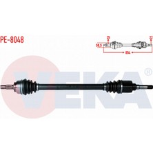 Otoco Peugeot 207 (Wa,wc) 1.4 Hdı Ma Sanzuman M-T Uzunluk 854MM 2006-2012 Komple Aks Sağ Ön 3273KP