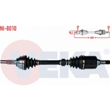 Otoco Nıssan Qashqaı (J10) 1.5 Dcı Uzunluk 692MM 2007-2014 Komple Aks Sol Ön 38225-JD22B