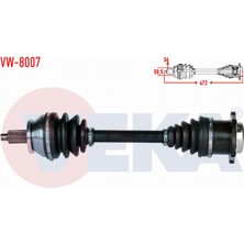 Otoco Volkswagen Polo (9n_) 1.4 Tdı M-T Uzunluk 472MM 2001-2012 Komple Aks Sol Ön 6Q0407271BE