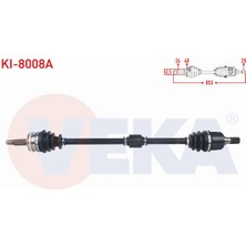 Otoco Kıa Pıcanto (Ba) 1.1i M-T 2004-2011 Komple Aks Sağ Ön Absli 48 Dış Uzunluk 853MM 49500-07050