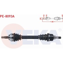 Otoco Peugeot 306 (7b,n3,n5) 1.6i M-T Abslı 29 Dıs Uzunluk 608 mm 1993-2002 Komple Aks Sol Ön 3272.1H