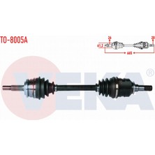 Otoco Toyota Corolla (E15_) 1.4 D-4d Uzunluk 665MM 2007-2012 Komple Aks Sol Ön 43420-02621