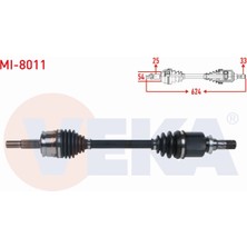 Otoco Mıtsubıshı Colt Vı 1.3 M-T 02-12/smart Forfour 1.1 04-06 Komple Aks Sol Ön Uzunluk 624MM 4543300401
