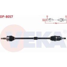 Otoco Opel Astra K 1.0 T - 1.4 M-T 2015- Komple Aks Ön Sağ Uzunluk 956MM 95522385