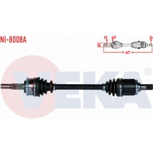 Otoco Nıssan Almera II(N16)1.5İ 16V A-T/m-T Abslı 44 Dıs Uzunluk 627 mm 00-07 Komple Aks Sol Ön 39101BM580