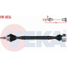 Otoco Volkswagen Polo (6r,6c) 1.4 M-T Uzunluk 770MM 2009- Komple Aks Sağ Ön 6R0407762