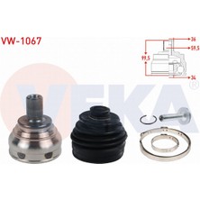 Otoco Vw Passat (3g2) 1.4 Tsı M-T 2014-AKS Kafası Sol-Sağ Ön Dış 36X34X59,5 Uzunluk 99,5mm 3Q0407271AQ