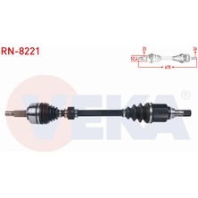 Otoco Renault Captur 1.5 Dcı mt 6 Ilerı 2013- Komple Aks Sol Ön Uzunluk 678MM 391016363R|391010474R