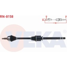 Otoco Renault Megane Iı 1.9 Dcı 2002-2008 Komple Aks Sağ Ön Uzunluk 932MM 76-RN-8158|7711135414|8200198015