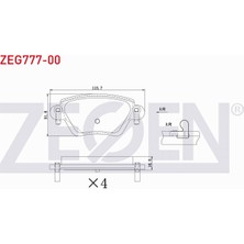 Otoco Ford Mondeo Iıı 1.6i 16V 2000-2007 Arka Fren Balatası C2S 17362