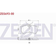 Otoco Ford Focus I 1.6i 16V 1998-2004 Arka Fren Balatası DCP1001354-1