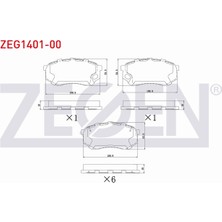 Otoco Mıtsubıshı Canter Fuso FE511 3.0 2006- Ön Fren Balatası 8 Adet MC886334
