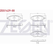 Otoco Chevrolet Aveo (T300) 1.2 16V 11-14 / Aveo (T300) 1.4 16V 11-14 Ön Fren Balatası Ikazlı 95 231 012