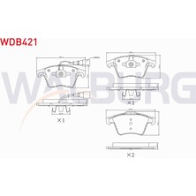 Otoco Volkswagen Transporter V 1.9 Tdı 2003-2011 Ön Fren Balatası Fişli 7h0 698 151 B