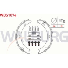 Otoco Mercedes A Class A 160 164X20 mm 1997-2004 El Fren Balatası Aksesuarlı 1244200520