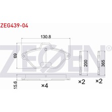 Otoco Cıtroen Xantıa 1.8 - 1.9 - 2.0 1993-1998 Ön Fren Balatası Fişli RP425157
