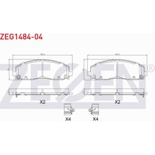 Otoco Fıat Freemont (Jf) 2.0 Mjt 11- / Voyager Mpv (Rt) 2.8 Crd 11- Ön Fren Balatası Ikazlı K68144163AF