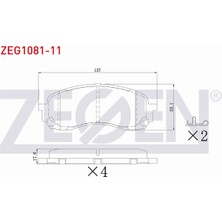 Otoco Subaru Impreza 1.5 - 1.6i 2000-2012 Ön Fren Balatası Ikazlı 26296-AE200|26296-AE190|26296-FG000