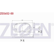 Otoco Toyota Corolla (_E11_) 1.4i 1997-2002 Ön Fren Balatası 0446502050