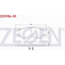 Otoco Chevrolet Kalos (T200) 1.2 2003-2008 Ön Fren Balatası 65396534