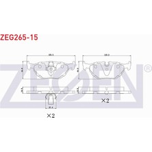 Otoco Bmw 5 Serısı (E39) 520 I 1995-2003/ (E39) 523 I 1995-2003 Arka Fren Balatası SLV08181141