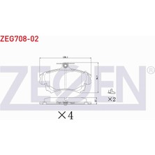Otoco Volvo S40 I 1.6i 16V 1995-2003 Ön Fren Balatası Ikazlı IKB-2-3389-0