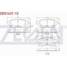 Otoco Opel Astra J 1.3 Cdtı 15 Jant 19.00MM 2009-2016 Ön Fren Balatası Ikazlı IKB-2-1843-0