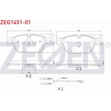 Otoco Cıtroen C4 1.6 Thp 2009-2016 Ön Fren Balatası Ikazlı 1610104080