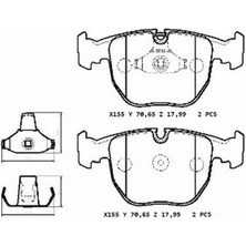 Otoco Bmw X5- E53- 00/06 Ön Fren Balatası (Kablosuz)(Disk) (156,5X73,3X18,3) (Bramax) 34112157589