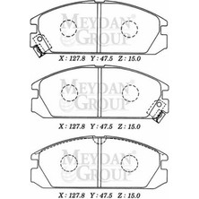 Otoco Honda Integra- 90/91 Ön Fren Balatası Segmanlı (Disk) (127,8X47,5X15) (Daıwa) 45022-SE0-911