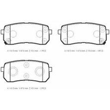 Otoco Hyundaı H1- Minibüs- 09/11 Arka Fren Balatası (DISK)(110,5X47,6X15) (Daıwa) 58302-3JA00