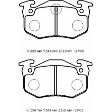 Otoco Peugeot 106- 91/96 Arka Fren Balatası (Disk) (105X54,9X11) (Bramax) 7701204664