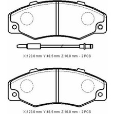 Otoco Renault R21- Concorde/manager- 89/96 Ön Fren Balatası (2kablolu)(Disk) (123X48,5X16)(FMK) 7701202481