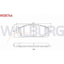 Otoco Jeep Cherokee (Kl) 2.0 Crd 14- / Cherokee (Kl) 3.2 V6 14- Ön Fren Balatası Tel Delikli SLV39182177
