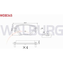 Otoco Ford Mondeo Iıı 1.6i 16V 2000-2007 Arka Fren Balatası C2S 17362