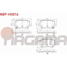 Otoco Honda Cıvıc Vııı 1.4 05-12 / Honda Cıvıc Vııı 1.8 05-12 Arka Fren Balatası Ikazlı IKB-2-3408-0