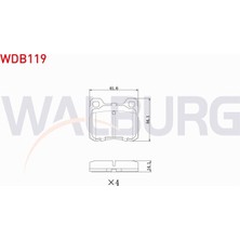 Otoco Mercedes 190 (W201) 2.0 1982-1993 / 190 (W201) D 2.5 1982-1993 Arka Fren Balatası 0004200120