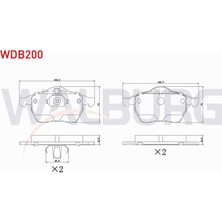 Otoco Opel Vectra B 2.0i 95-03 / Vectra B 2.5 V6 95-03 / Calıbra A 2.0i 95-03 Ön Fren Balatası 90544439