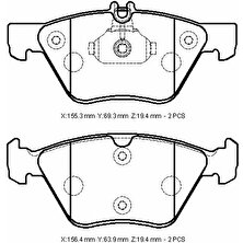 Otoco Mercedes S Class- W220- 00/05 Ön Fren BALATASI(KABLOSUZ)DISK(155,3X69,3X19,4/156,4X63,9X19,4)BRAMAX A0044200720