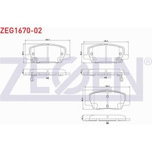 Otoco Opel Mokka 1.4 - 1.6 - 1.6 Cdtı 2012-/ Mokka x 1.6 Cdtı 2012- Ön Fren Balatası Ikazlı 42566753