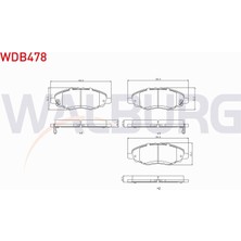 Otoco Toyota Hı-Lux Pıck Up 2.5 D 05-11/hı-Lux Pıck Up 2.5 D-4d 05-11 Ön Fren Balatası Ikazlı 04465-0K110