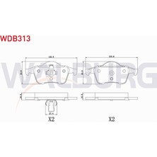 Otoco Volvo C70 I 2.0 1998-2005 Arka Fren Balatası Ikazlı IKB-2-1389-0