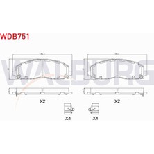 Otoco Fıat Freemont (Jf) 2.0 Mjt 2011- Ön Fren Balata Ikazlı K68144163AF