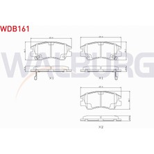 Otoco Mıtsubıshı L 300 (P0W,P1W) 2.5 D 1986-2006 Ön Fren Balatası Ikazlı MB500812